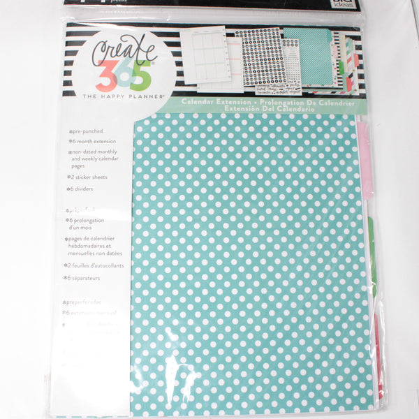 Classic  6 month Calendar Extension - Happy Planner DeStash