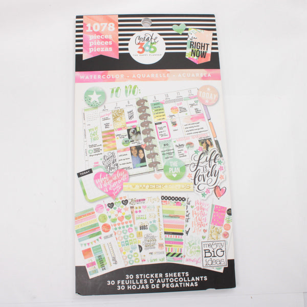 Sticker Book (Partial) - "Watercolor" (2016) - Happy Planner DeStash