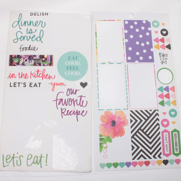 Large Lot of 48 pages of Stickers - Happy Planner DeStash