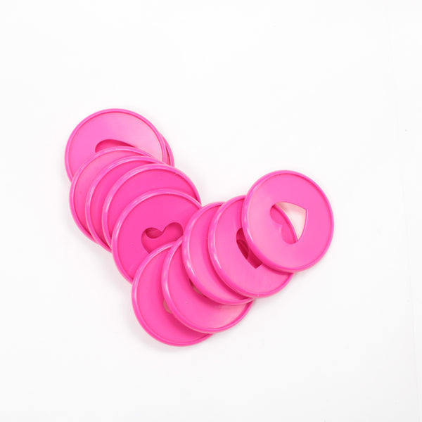 Plastic Expansion Disks (1.75") - Hot Pink - Happy Planner DeStash