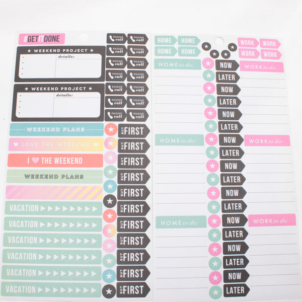 Large Lot of 48 pages of Stickers - Happy Planner DeStash