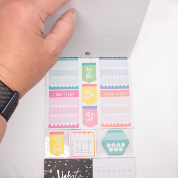 Multi-Accessory Pack (Mostly Complete) - "Habit Tracking" (2018) - Happy Planner DeStash