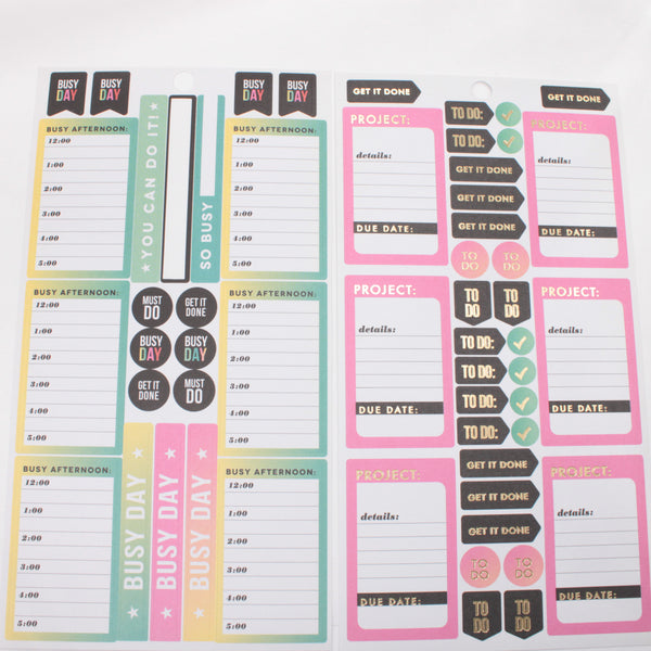 Large Lot of 48 pages of Stickers - Happy Planner DeStash