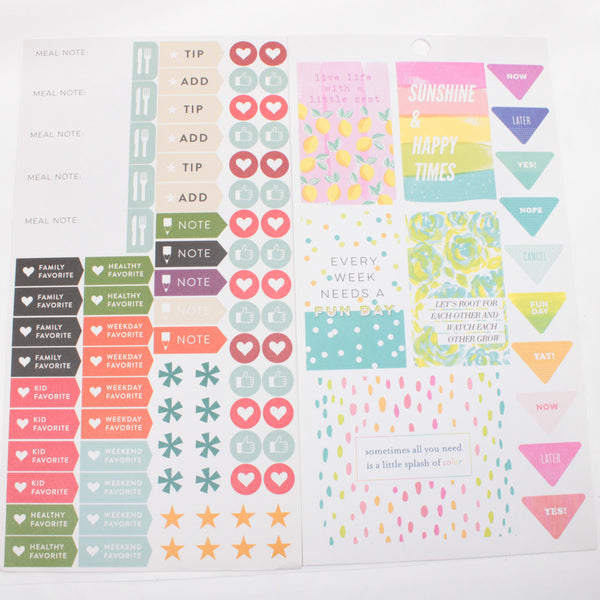 Large Lot of 48 pages of Stickers - Happy Planner DeStash