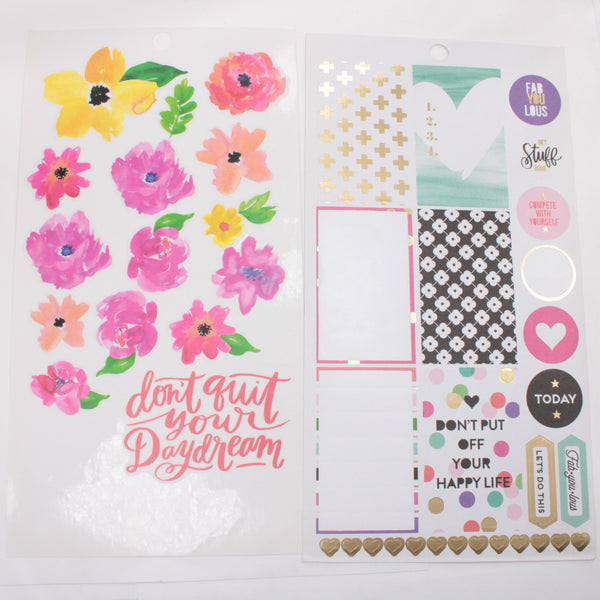 Large Lot of 48 pages of Stickers - Happy Planner DeStash