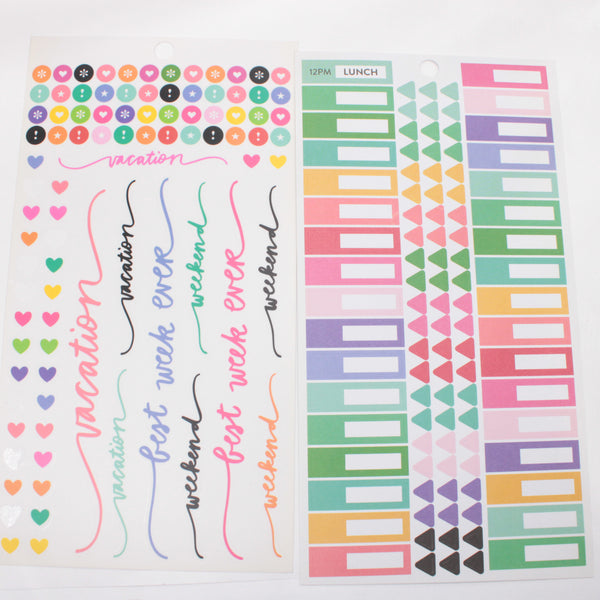 Large Lot of 48 pages of Stickers - Happy Planner DeStash