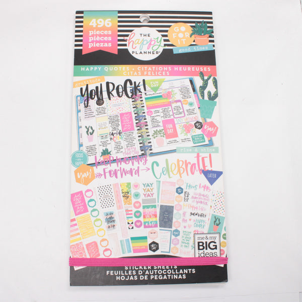 Sticker Book (Partial) - "Happy Quotes" (2018) - Happy Planner DeStash