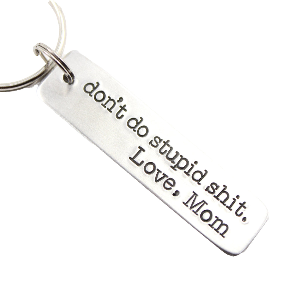 Don't Do Stupid Funny Keychain from Grandma/Grandpa - GrindStyle