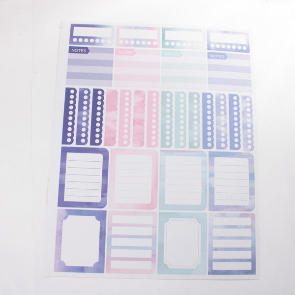 Lot of 4 "Classic" Size pages of Stickers - Happy Planner DeStash