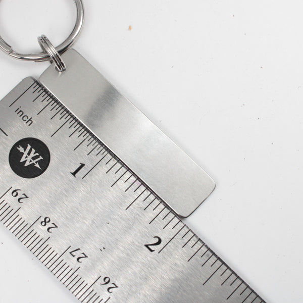 "143" Keychain - Available in Aluminum or Stainless Steel - Personalizable Back