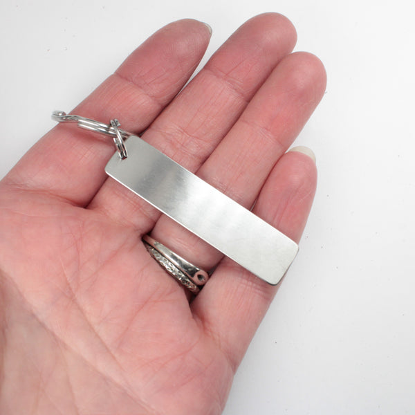 "143" Keychain - Available in Aluminum or Stainless Steel - Personalizable Back