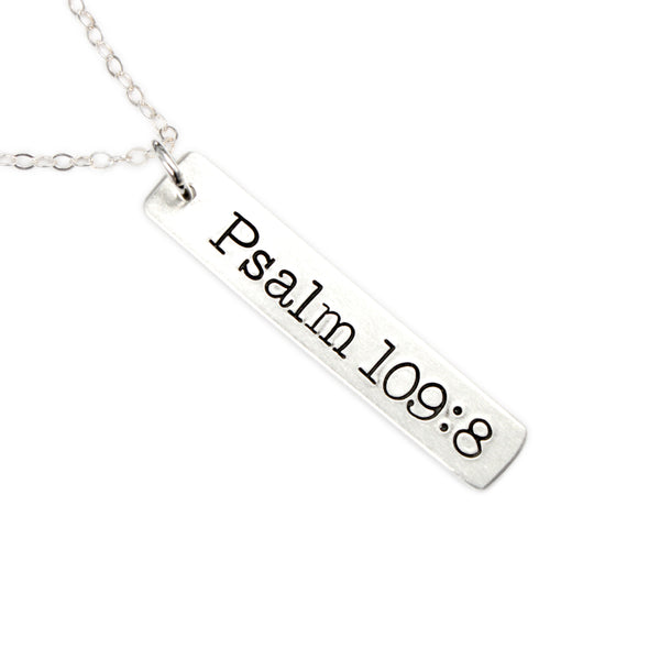 "Psalm 109:8" Necklace / Charm - Sterling Silver