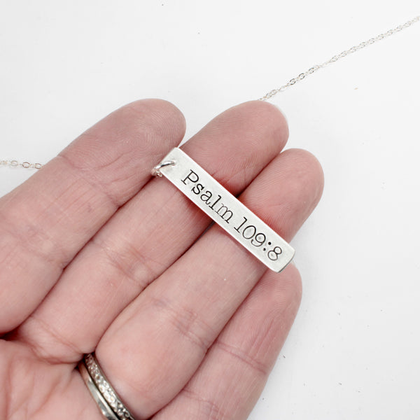 "Psalm 109:8" Necklace / Charm - Sterling Silver