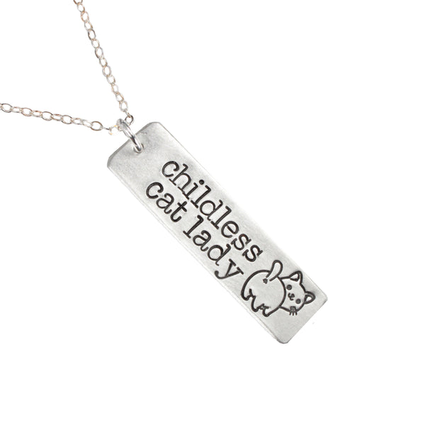 childless cat lady necklace 