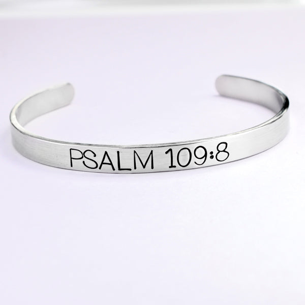 "PSALM 109:8" 1/4" Cuff Bracelet