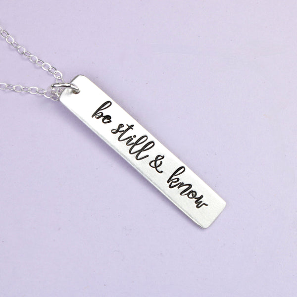 Be still & Know necklace in sterling silver