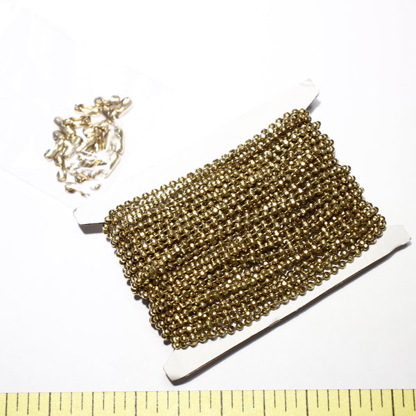 Brass Ball Chain / Dog Tag Chain - Supply Destash - Completely Hammered