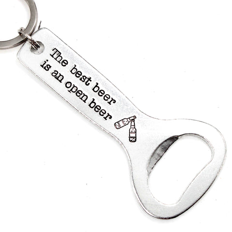 Bottle Opener Key Chain with Funny Sentences Pocket Beer Opener Bartender  Can Opener for Men Women Father Office Gift