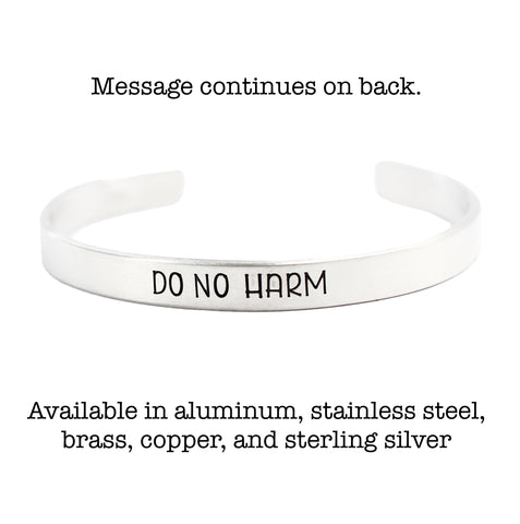 DO NO HARM take no sht Bracelet  The Wyn Project